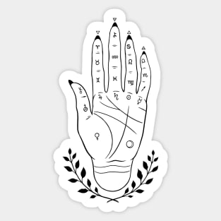 Palmistry hand Sticker